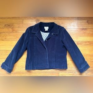 L.L.Bean Navy Corduroy Jacket with Pockets Women’s L petite NWOT
